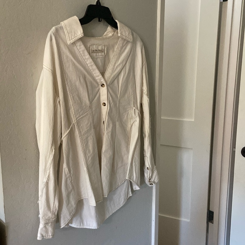 Women’s We The Free cotton blouse size extra small. Cream